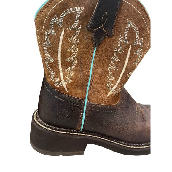 Ariat Women’s Fatbaby Heritage Feather II Western Boot Womens 8B - Picture 4 of 13